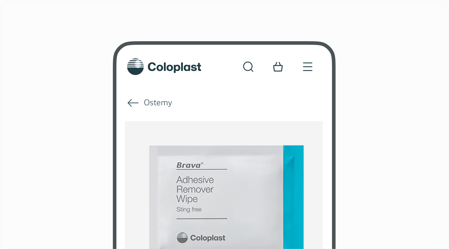An example of a breadcrumb component on a mobile page.