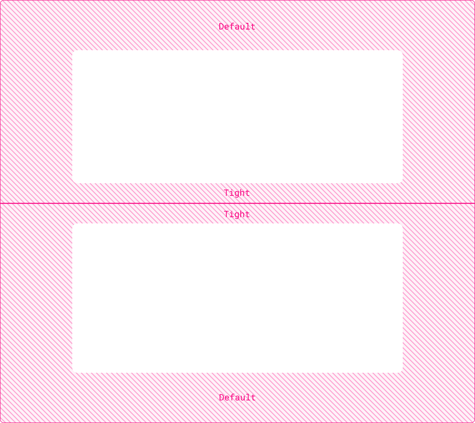 Visualisation of two blocks with different spacings applied to both top and bottom parts of the blocks.