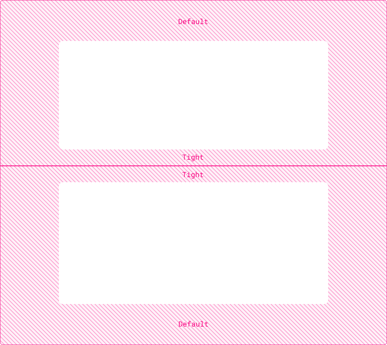 Visualisation of two blocks with different spacings applied to both top and bottom parts of the blocks.