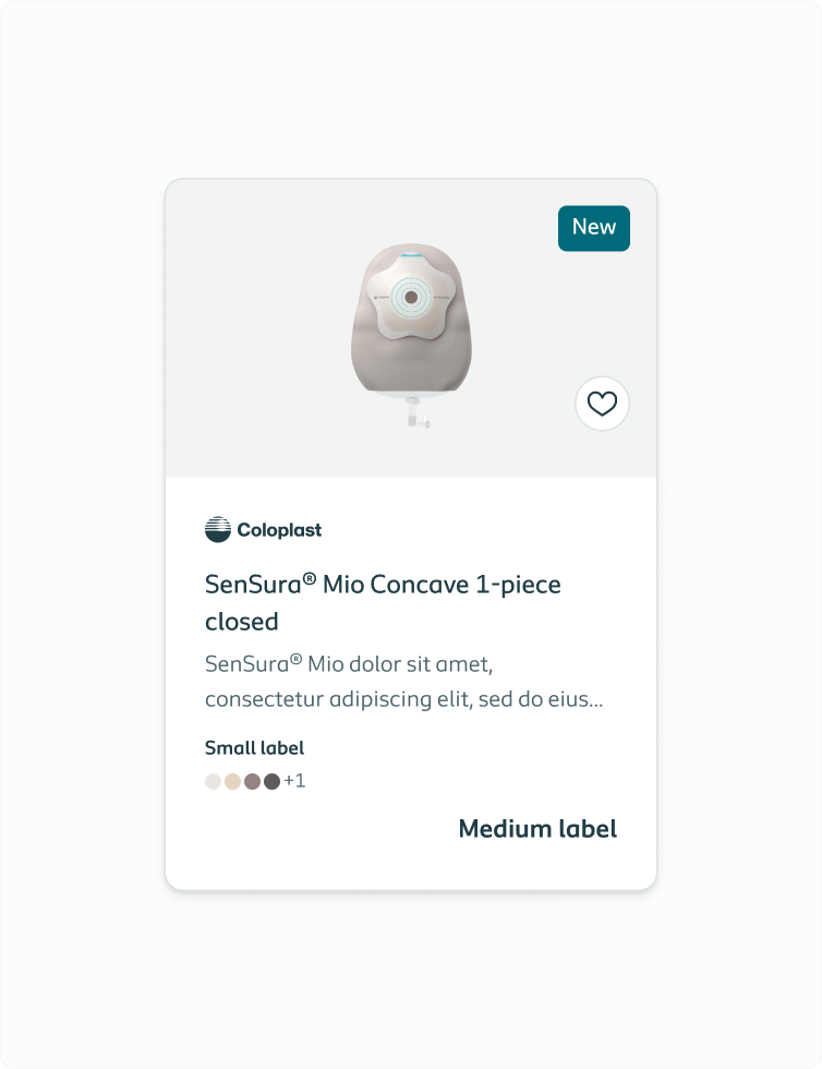 A product card with a heavy drop shadow.