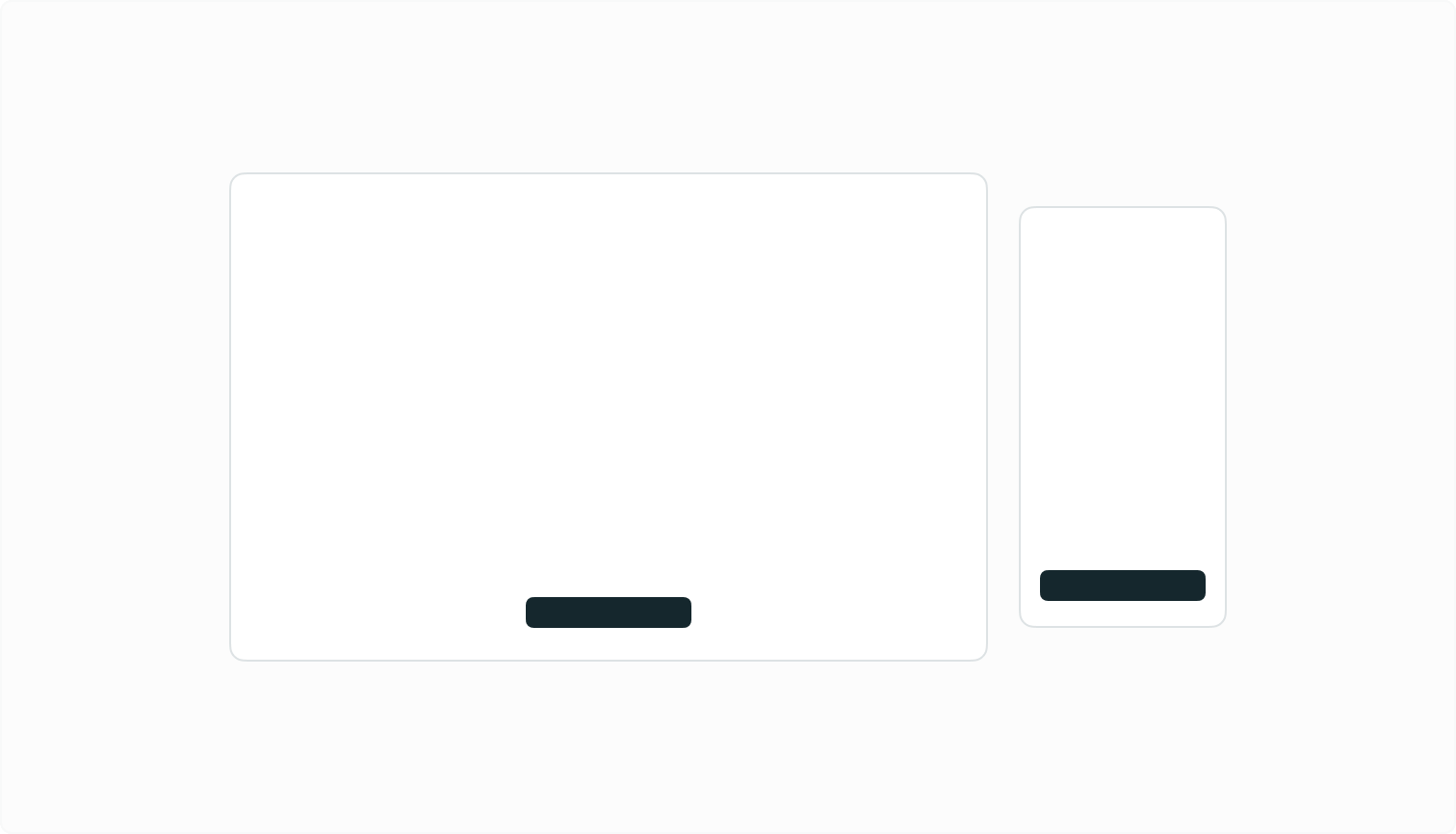 The toast element positioned at the bottom of a desktop and mobile screen.
