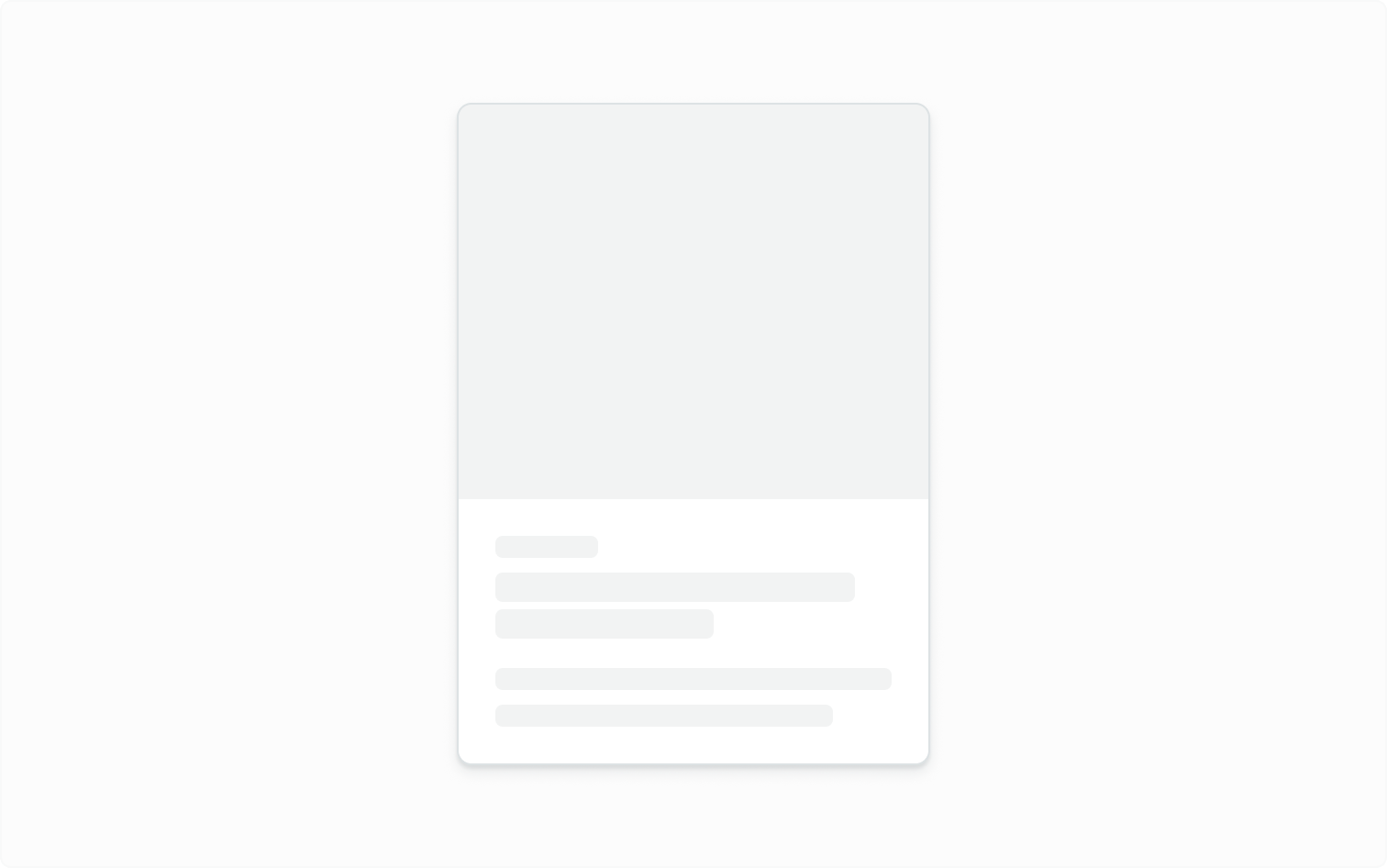 Example of the product card skeleton component