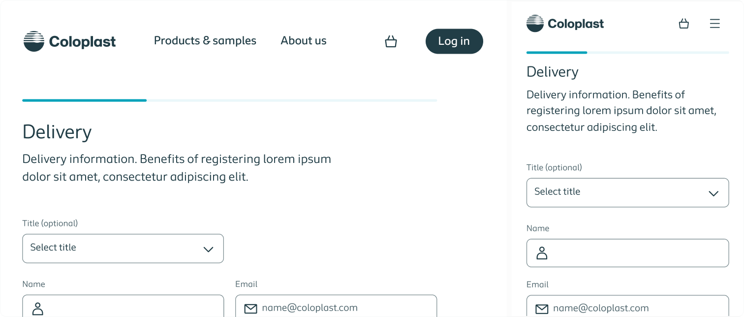 Illustrating the placement on desktop and mobile layouts