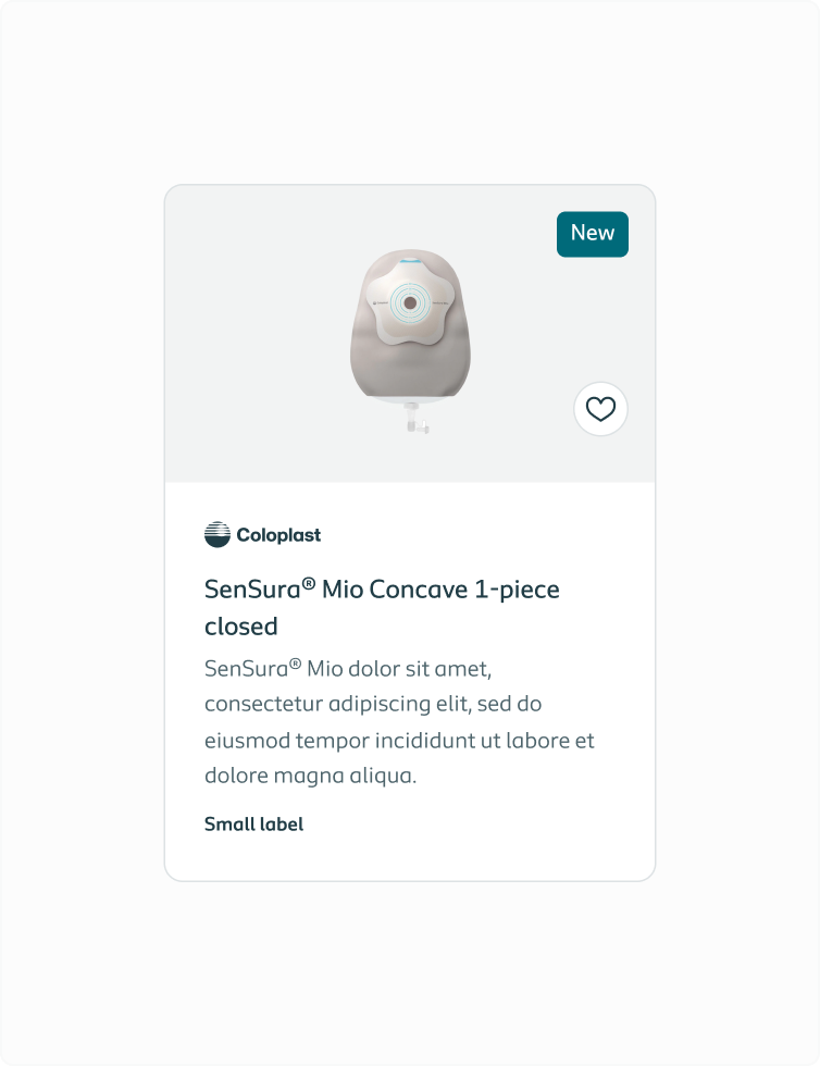 A product card with lots of text.