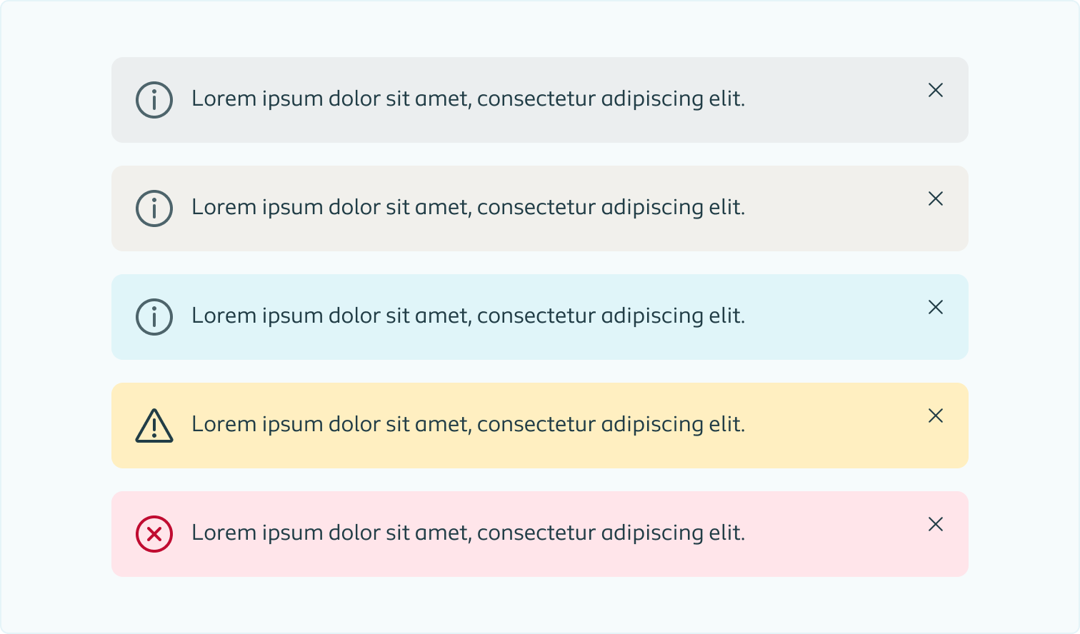 Stacking all variants of the alert component
