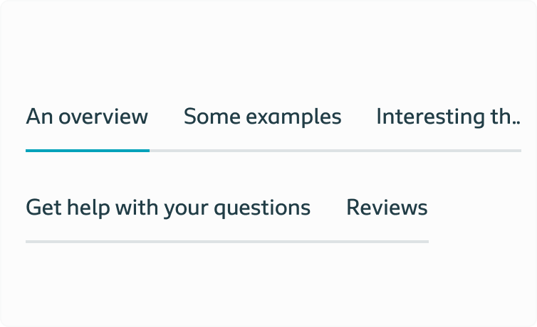 Tabs that overflow into truncated labels or new lines