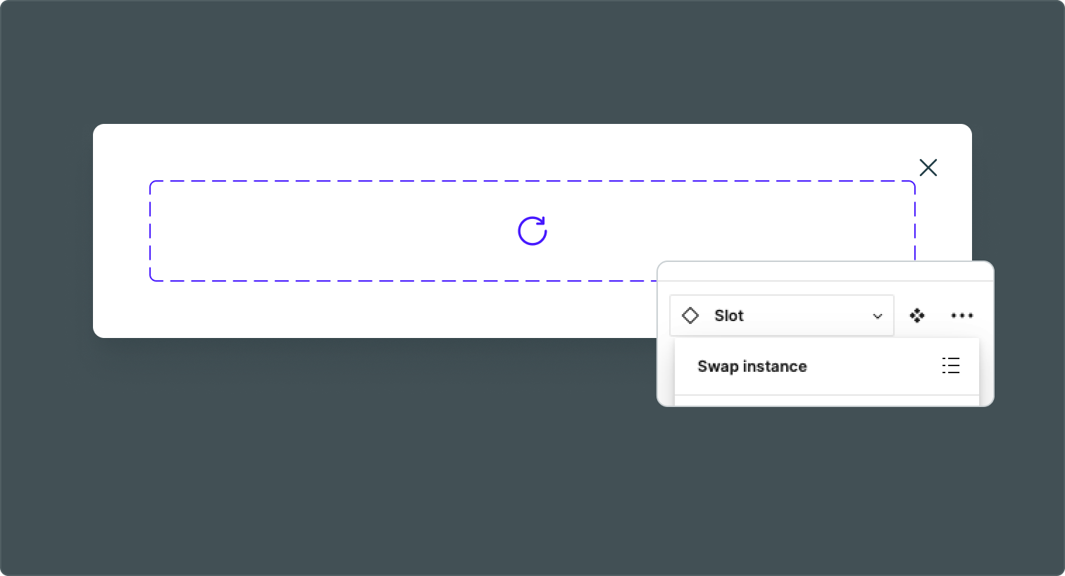 Example of a custom content dialog