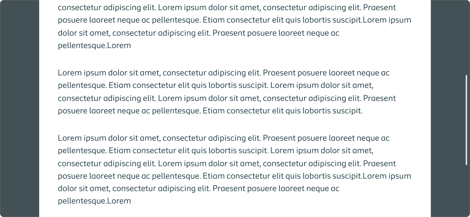 Example of a page overflow