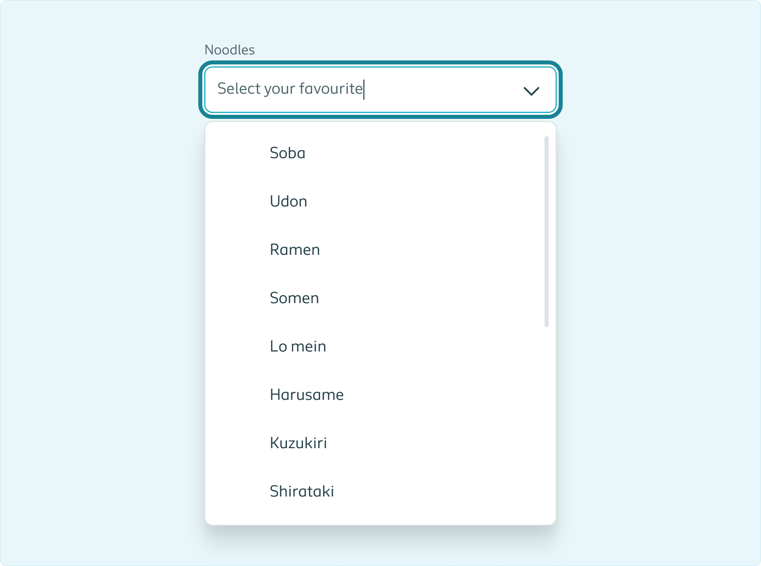 Decorative page cover image showing and example of the combobox in use