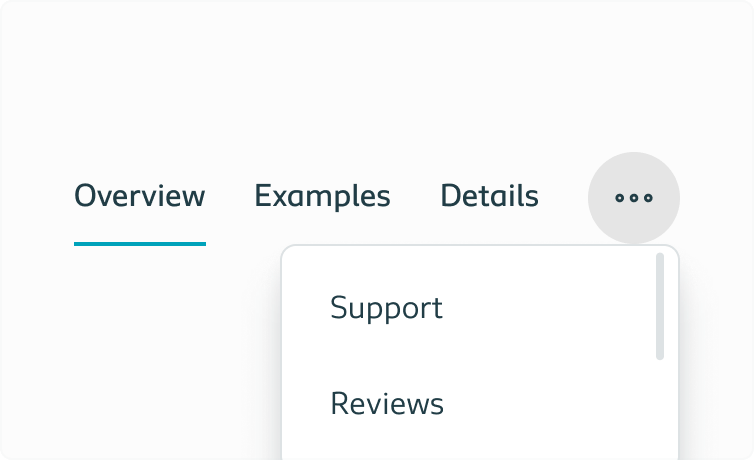 Tabs that overflow into a dropdown