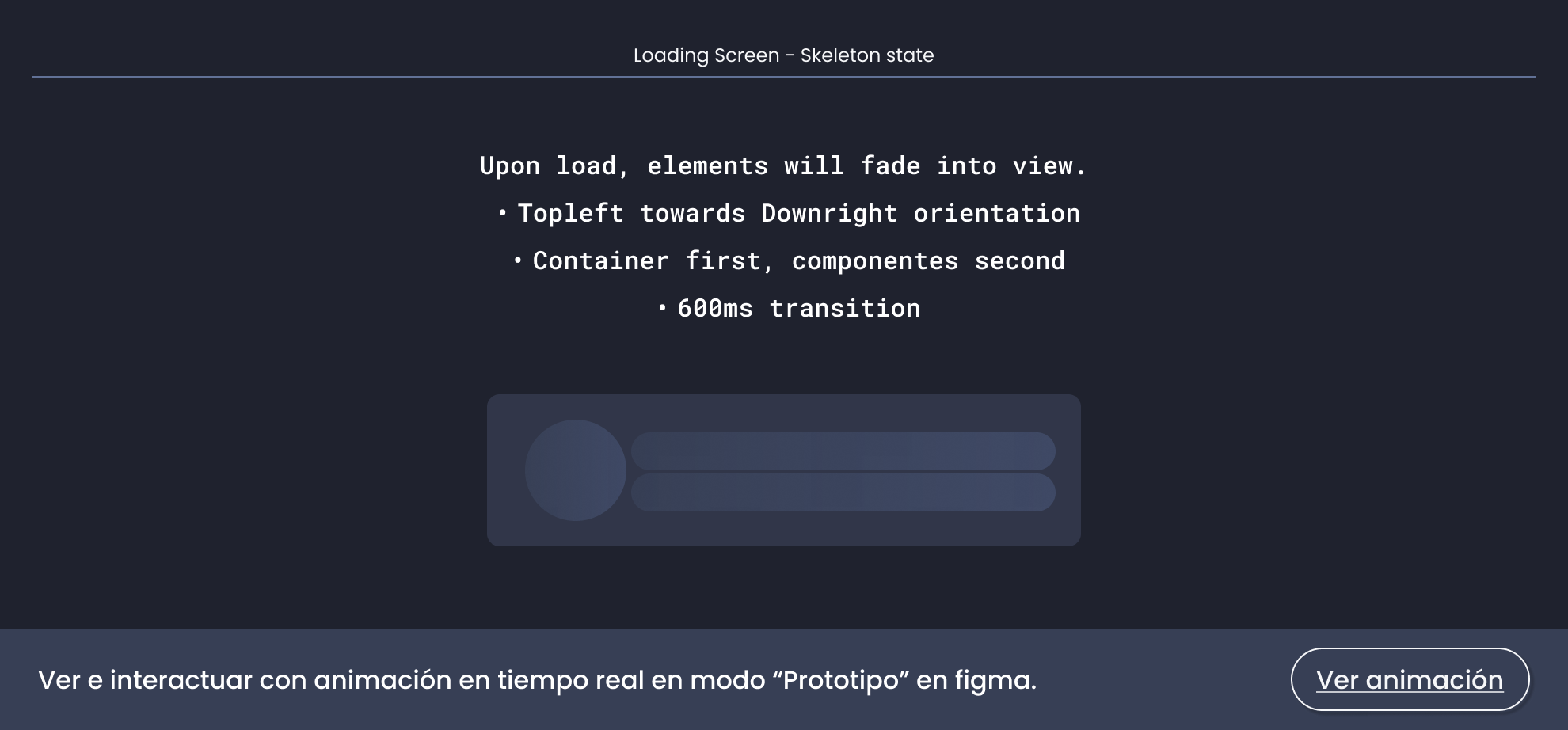 Descripción general | Loading screens | Made with Supernova