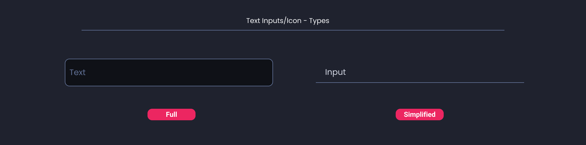 Descripción general | Text input | Made with Supernova