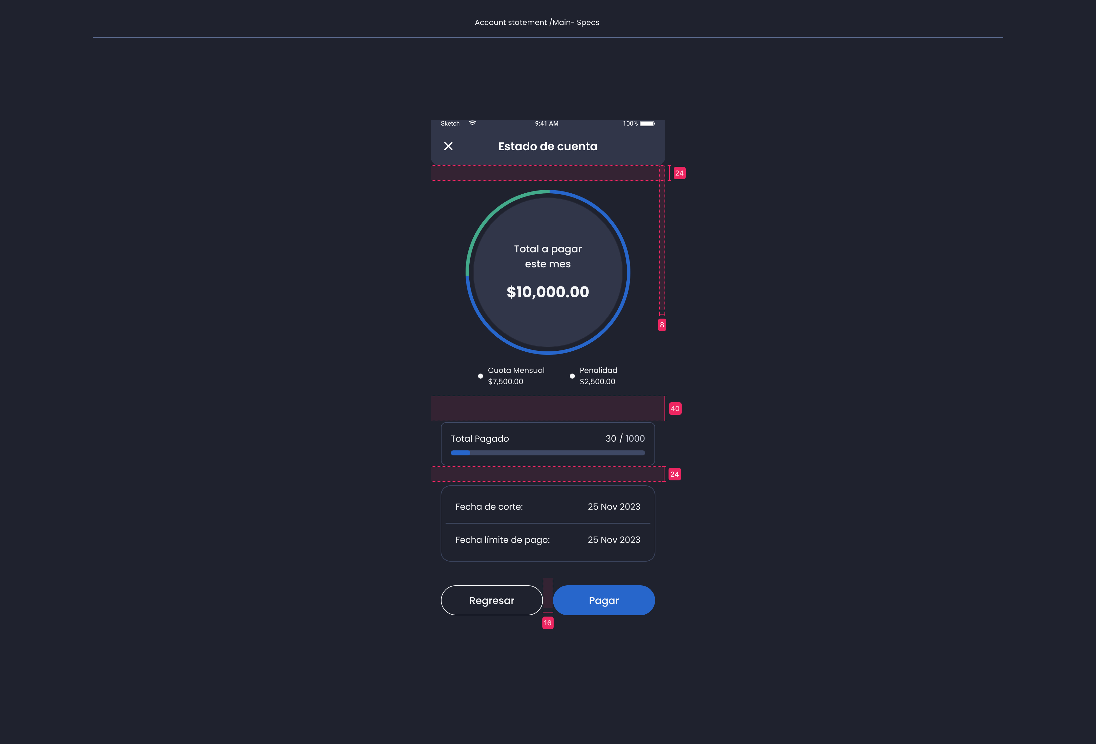 Descripción general | Account statement | Made with Supernova