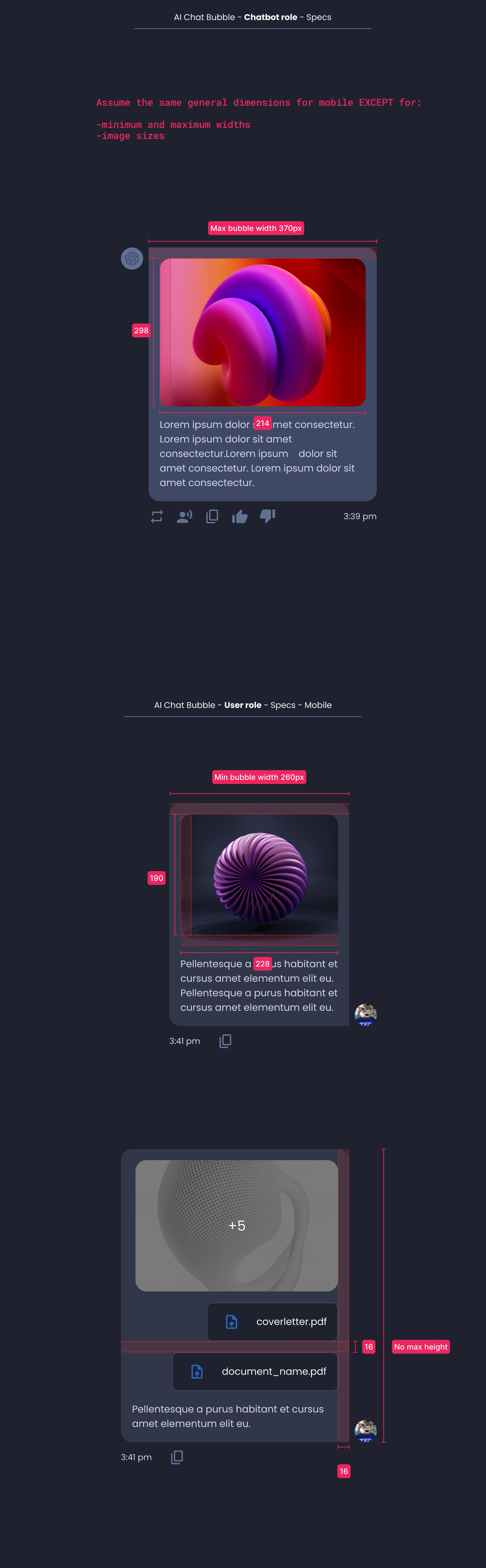 Descripción general | AI Chat bubble | Made with Supernova