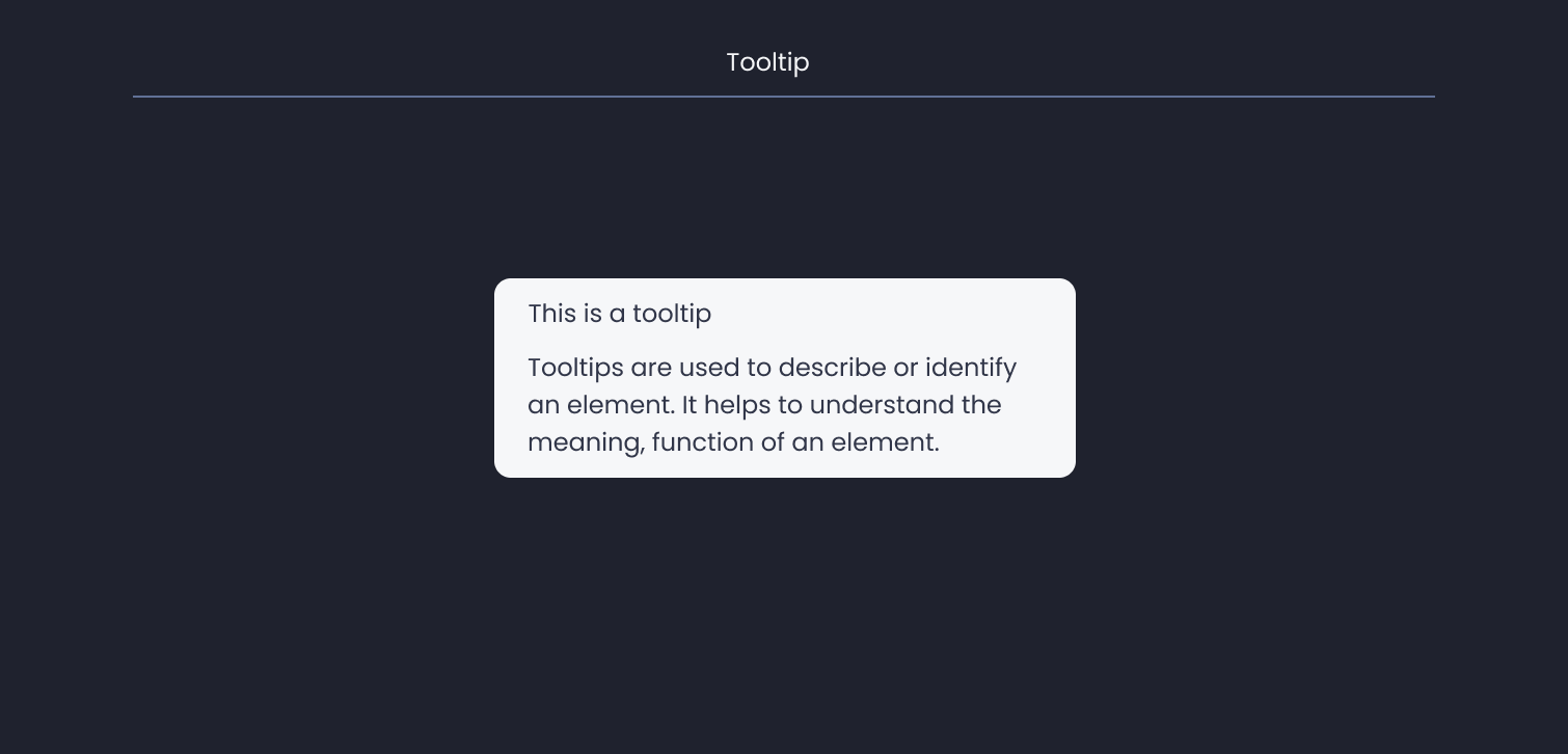 Descripción general | Tooltip | Made with Supernova