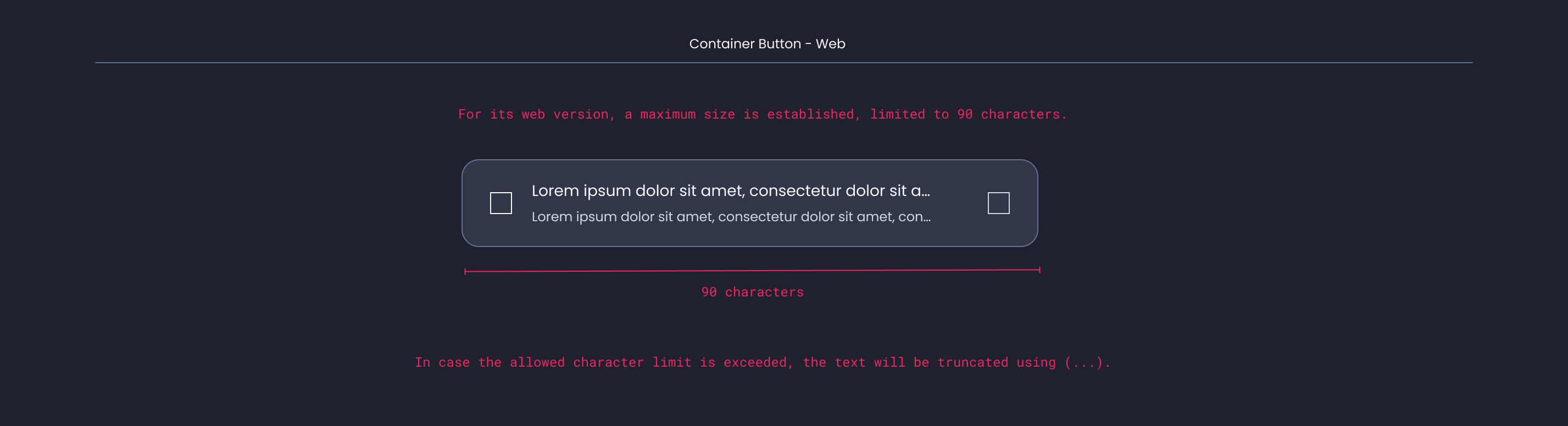 Descripción general | Container button | Made with Supernova