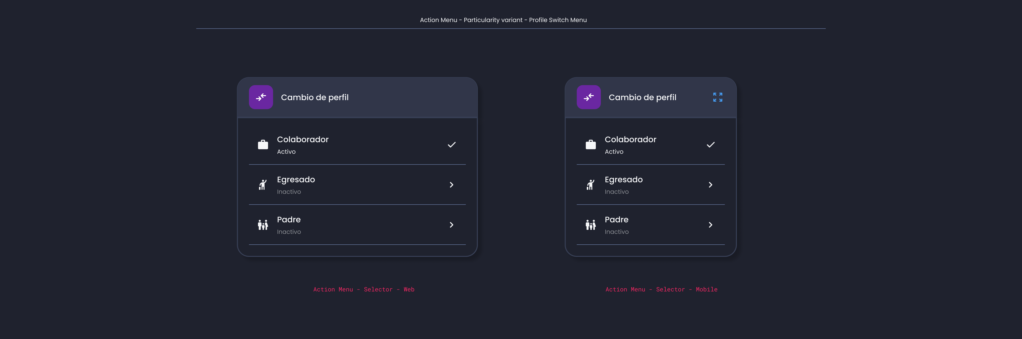 Descripción general | Action menu | Made with Supernova