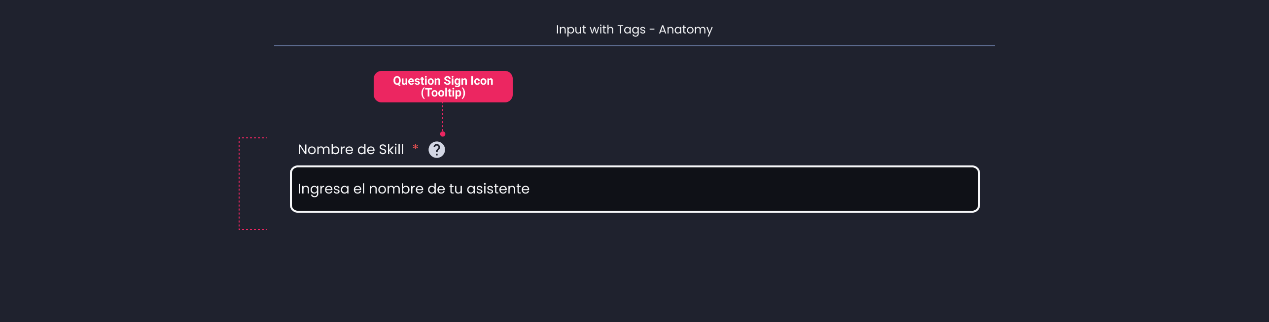 Descripción general | Text input with tags | Made with Supernova