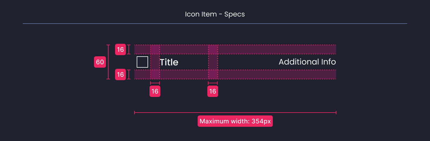 Descripción general | Icon item | Made with Supernova