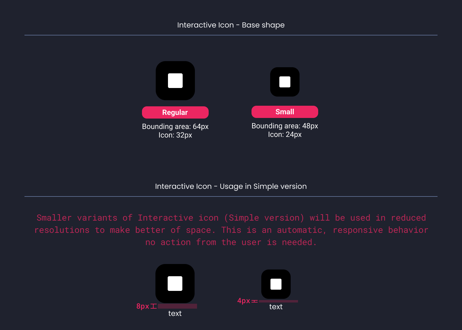Descripción general | Interactive icon | Made with Supernova
