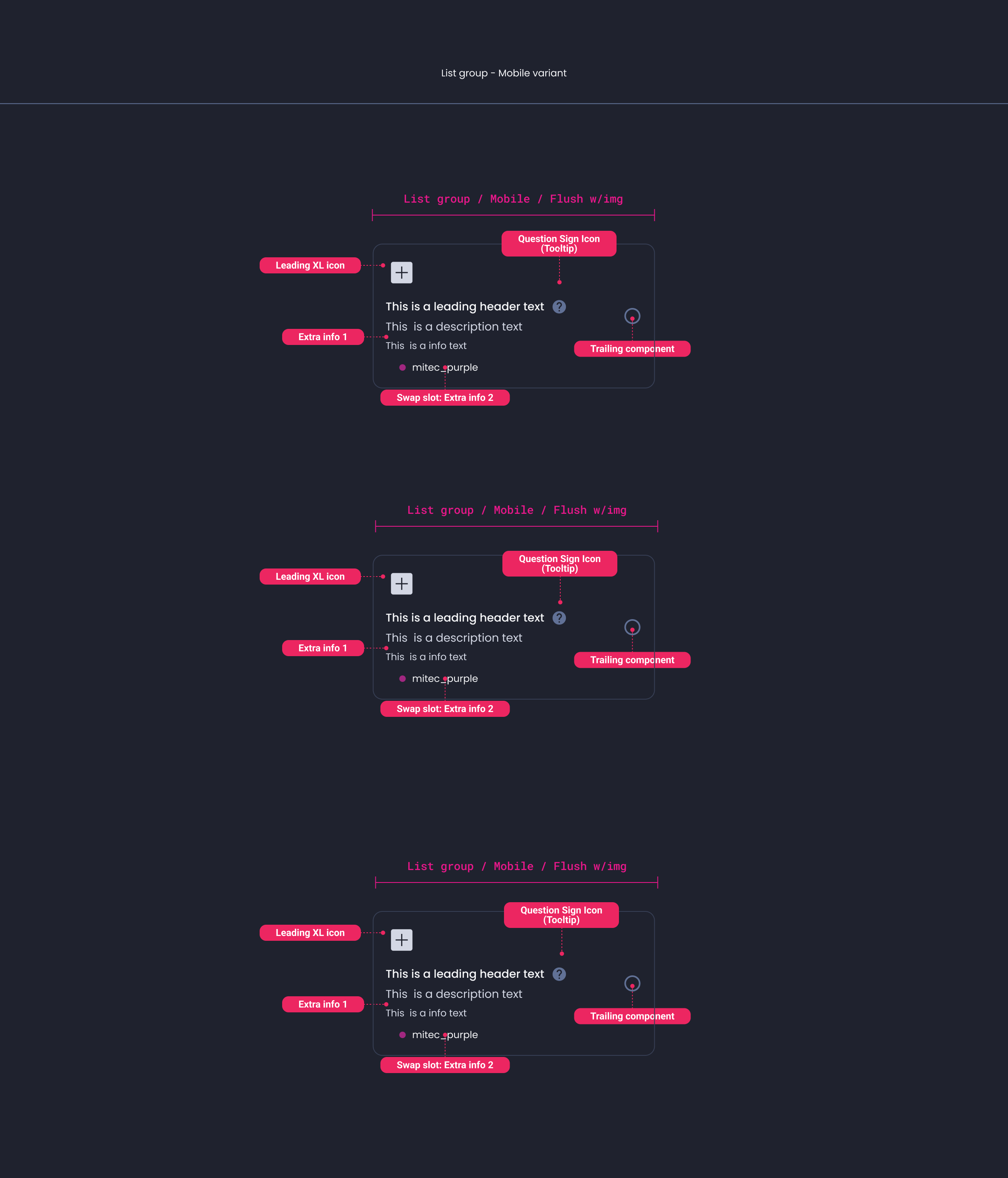 Descripción general | List group | Made with Supernova