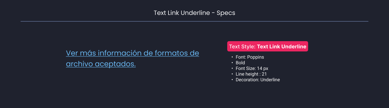 Text Underline Link Examples Descripción general | Text link | Made with Supernova
