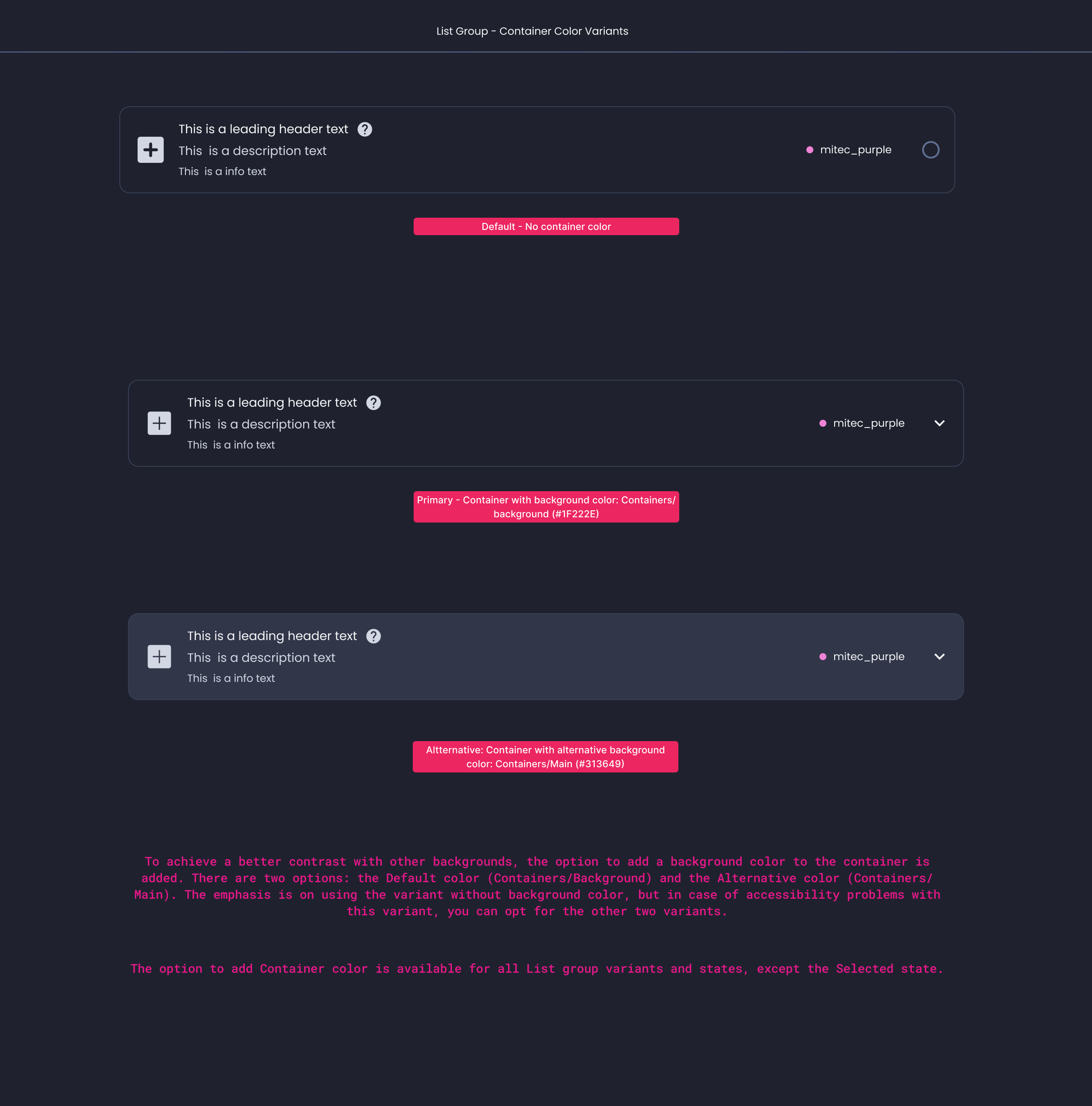Descripción general | List group | Made with Supernova