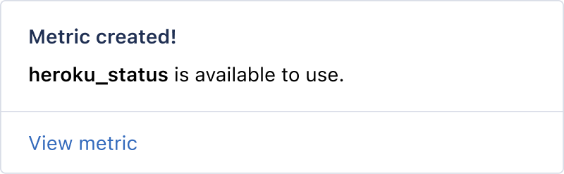 Confirmation message
