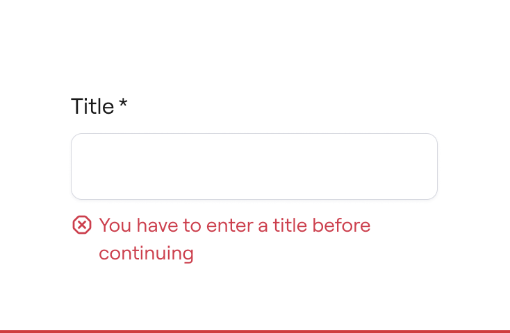 ⛔️ Avoid large chunks of text.
