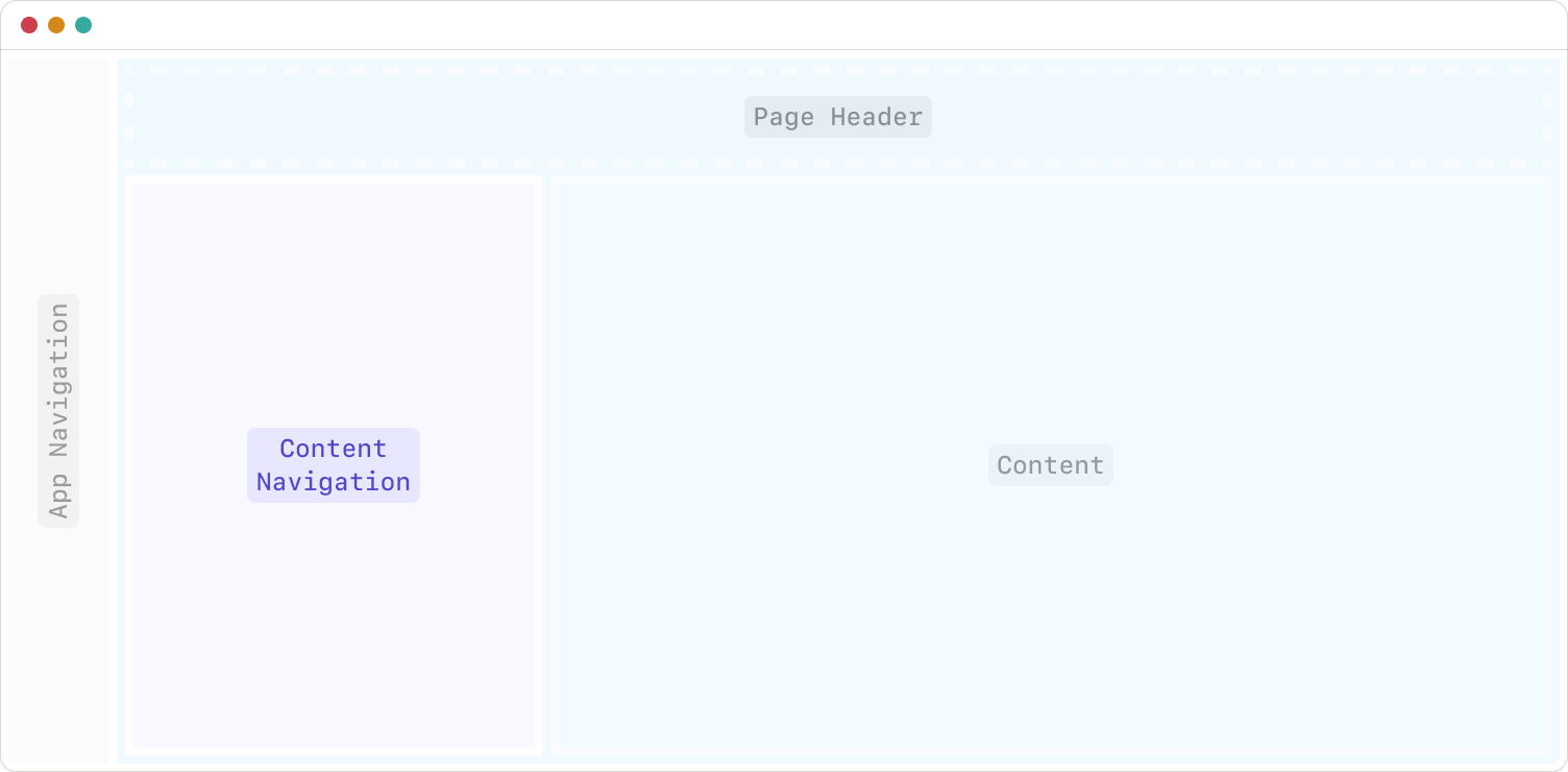 App Frame - Content Navigation