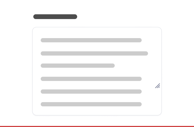 ⛔️ The content on the text area has grown exceeding the default height. Resize affordance has remained on its original location