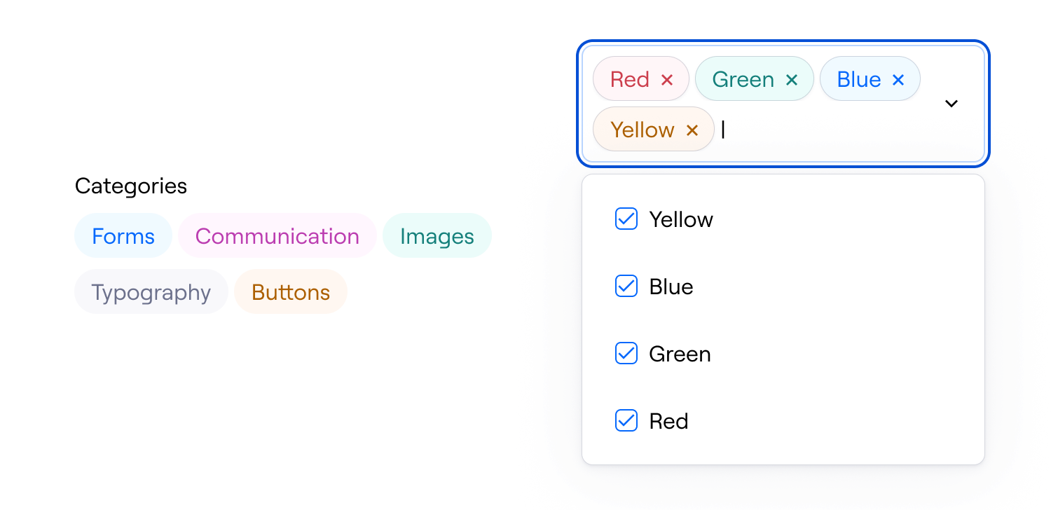A user categorization as ReadOnly vs. a sneak peek of our new ComboBox component, currently in definition.