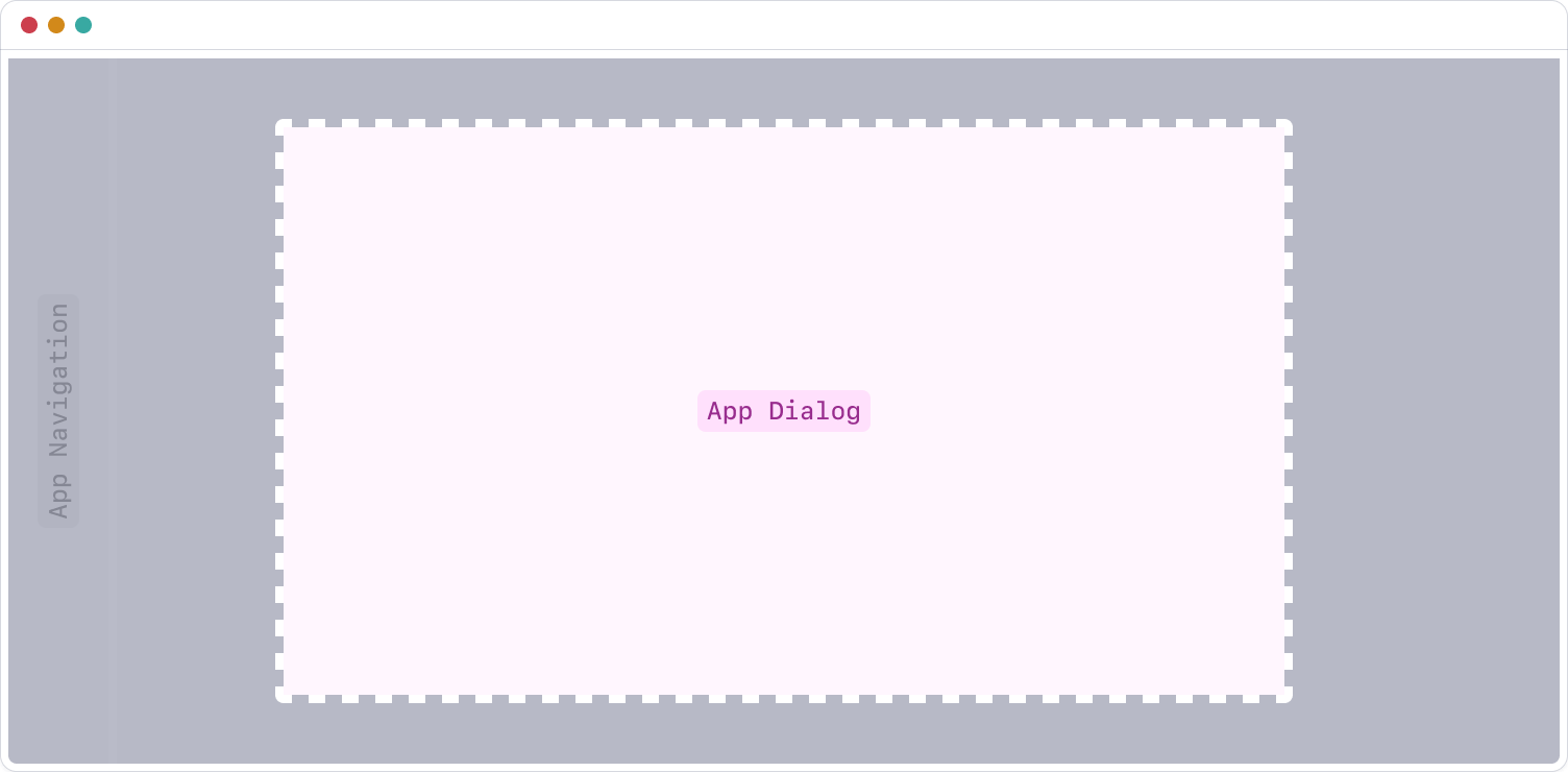 App Frame - Modal Dialog