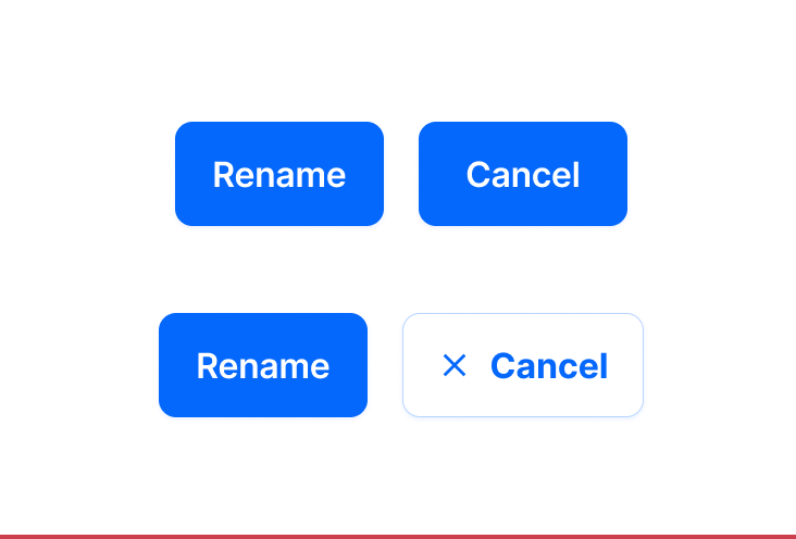 ⛔️ Avoid high emphasis combinations