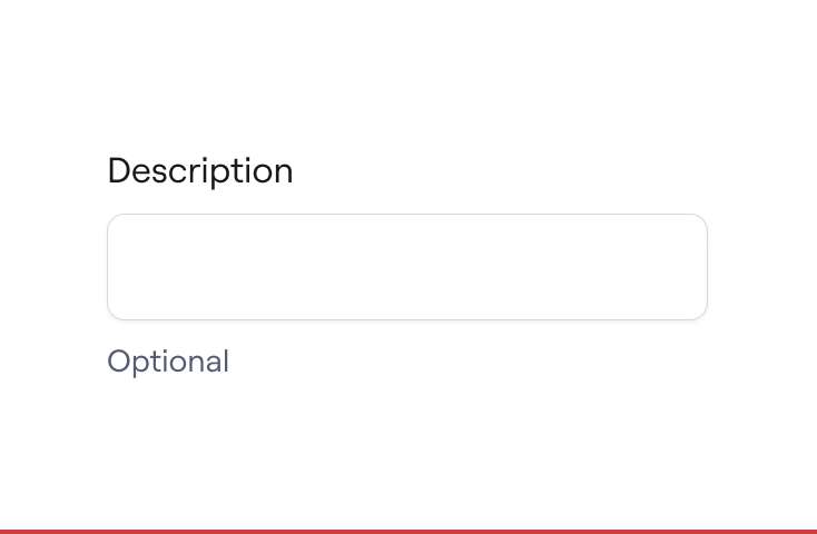 ⛔️ Avoid using a helper text to mark as optional. 