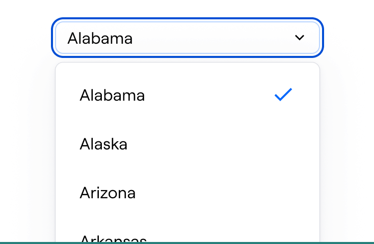 ✅ Use Select for an accessible list of choices