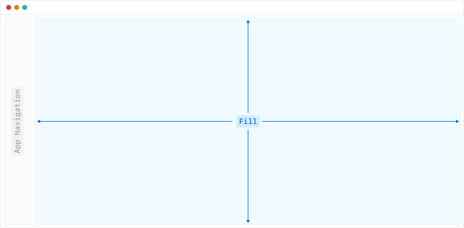 App Frame - App Main dimensions
