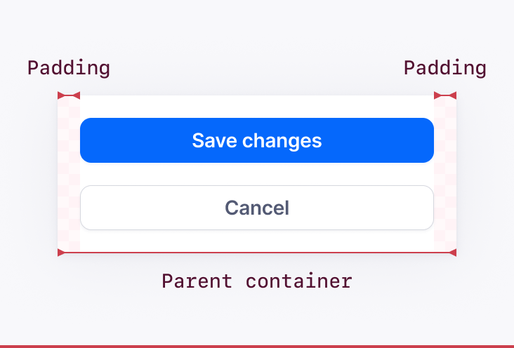 ⛔️ Avoid full-width Buttons