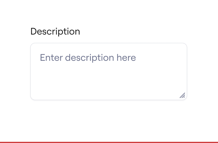⛔️ Don’t give instructions or tips in a placeholder.
