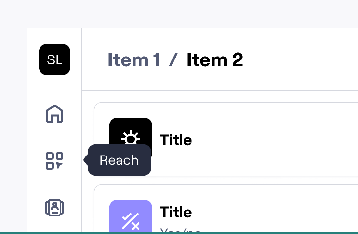 ✅ Consider using them to reinforce meaning on navigation elements with no Label.