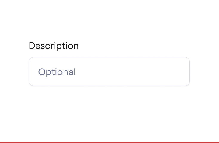 ⛔️ Avoid marking as optional in a placeholder.