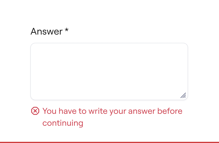 ⛔️ Don’t write large chunks of text.