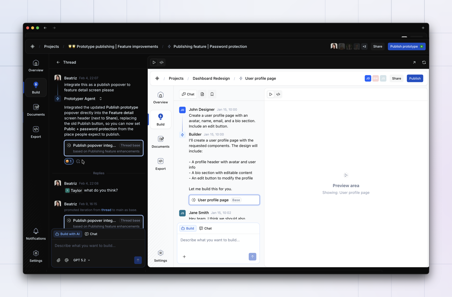 Example of Supernova Prototype UI's app shell.
