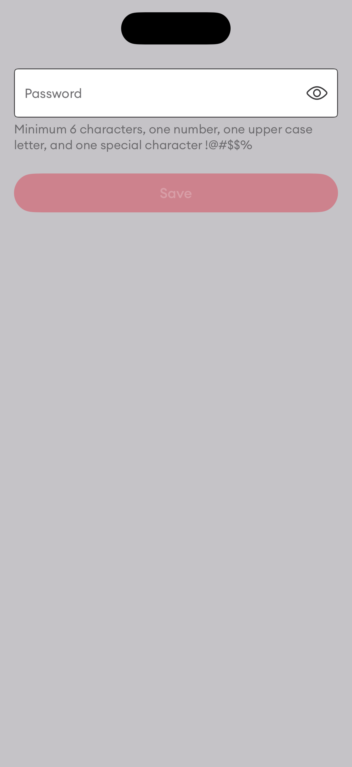 iOS | Password field | Made with Supernova