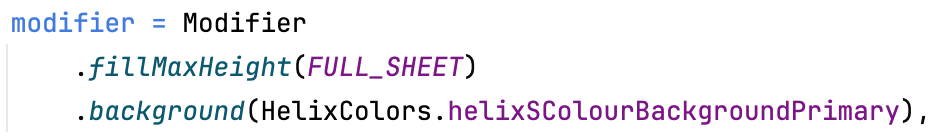 Android | Sheet | Made with Supernova
