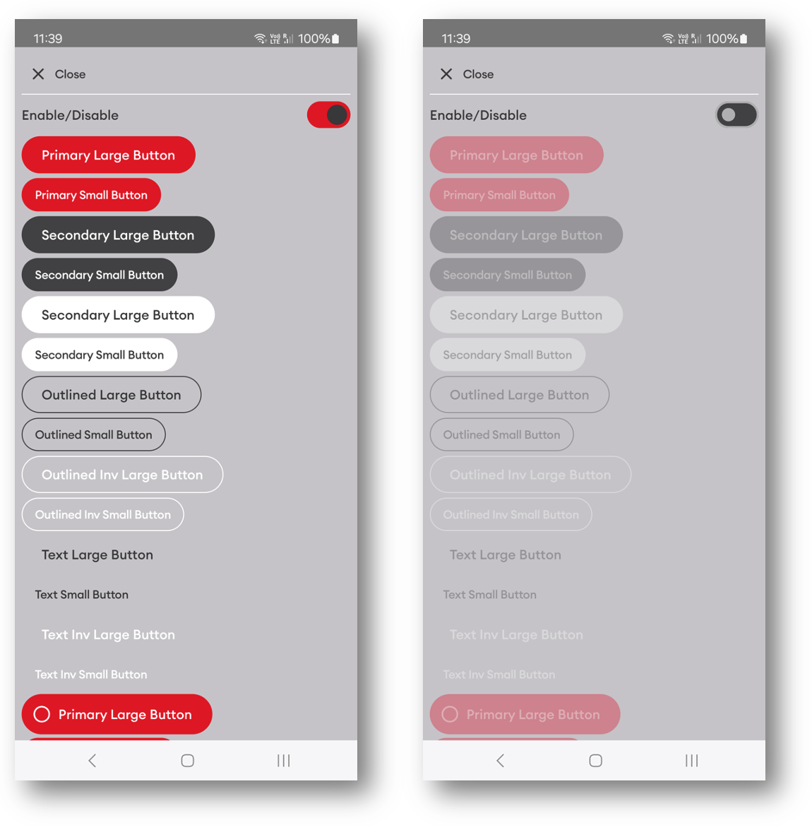 Android | Button | Made with Supernova