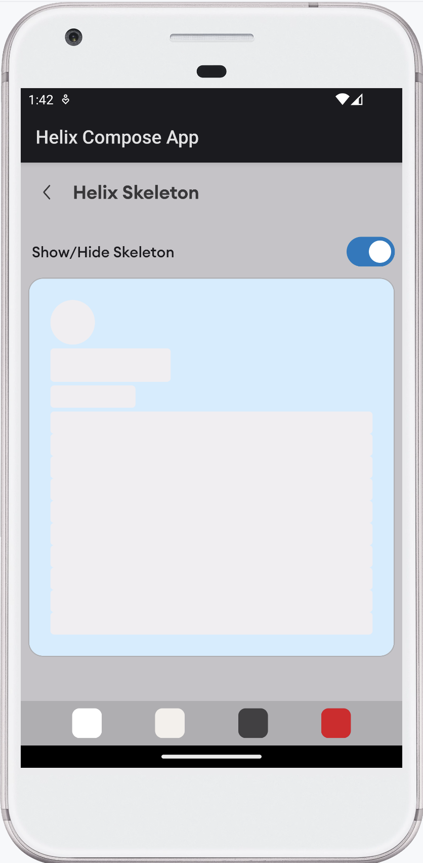 Java Android App Form Skeleton Android | Skeleton | Made with Supernova