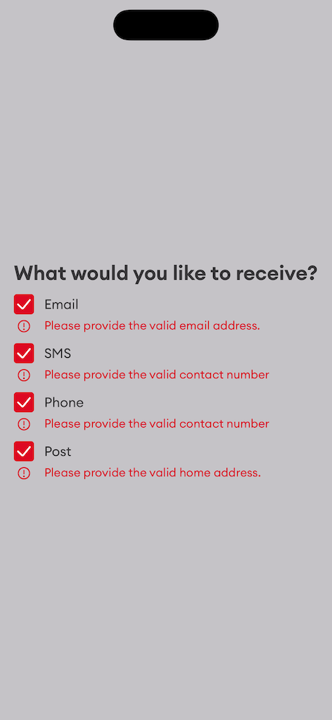 iOS | Checkbox | Made with Supernova