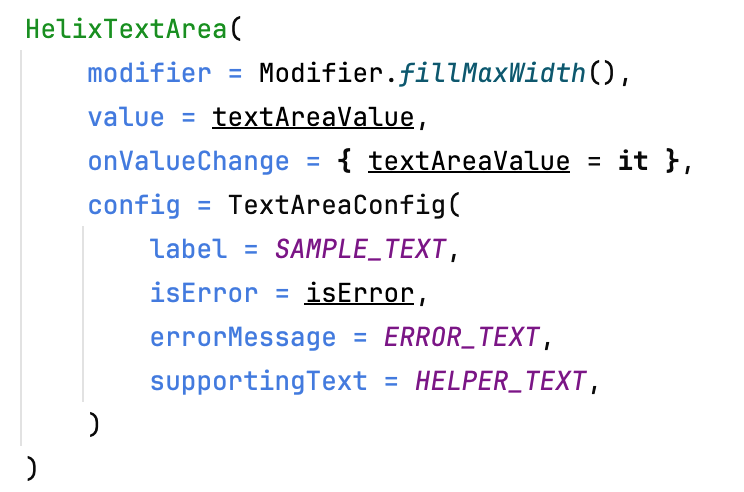 Android | Text area | Made with Supernova