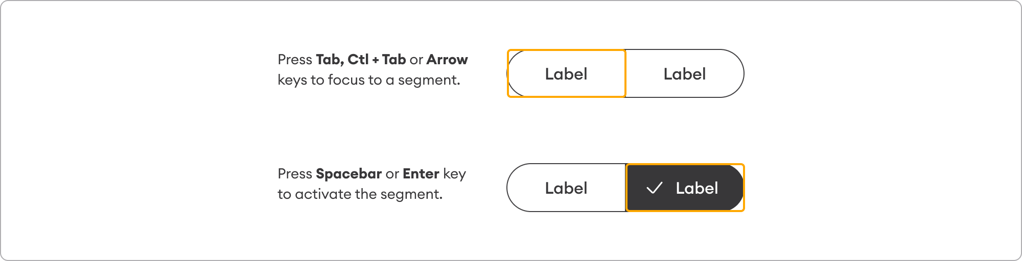 Segment Control Sizes Indesign System Design | Segmented control | Made with Supernova